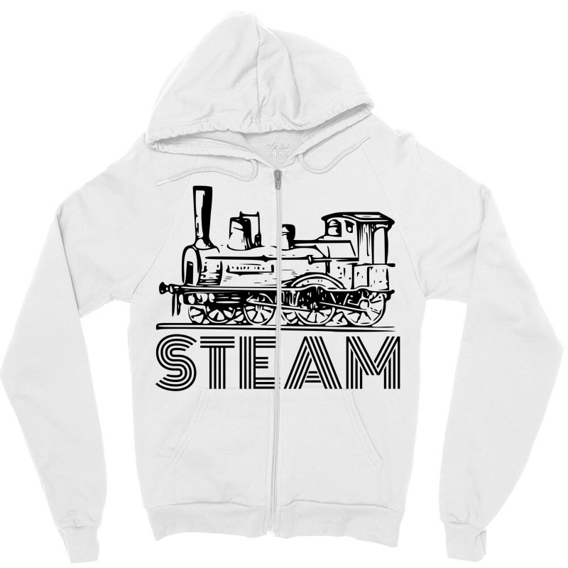 Steam Train Zipper Hoodie | Artistshot