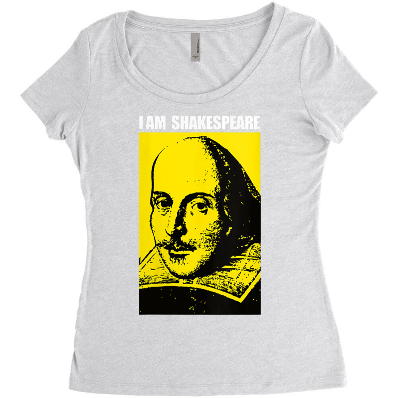 Womens Funny Shakespeare Quote I Am Shakespeare Gift For Man Women V N Women's Triblend Scoop T-shirt by vacheu | Artistshot