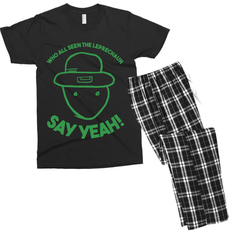 Amateur Leprechaun Sketch Mobile Alabama St Patrick's Day Men's T-shirt Pajama Set by trokeryth | Artistshot