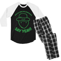 Amateur Leprechaun Sketch Mobile Alabama St Patrick's Day Men's 3/4 Sleeve Pajama Set | Artistshot