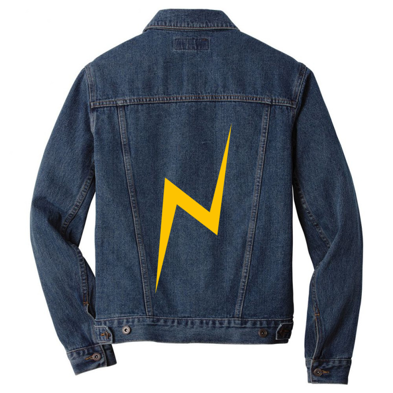 Lightning Bolt (yellow) Men Denim Jacket by SilviaMartinez | Artistshot