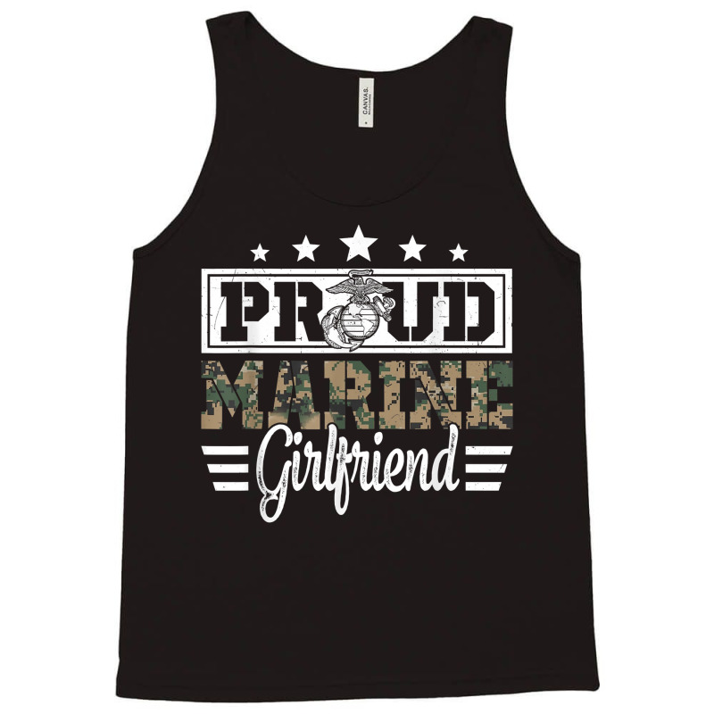 Proud Marine Military Girlfriend Gift For Boyfriend T Shirt Tank Top by cm-arts | Artistshot