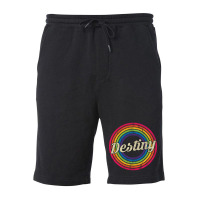 Destiny - Retro Rainbow Faded-style Fleece Short | Artistshot