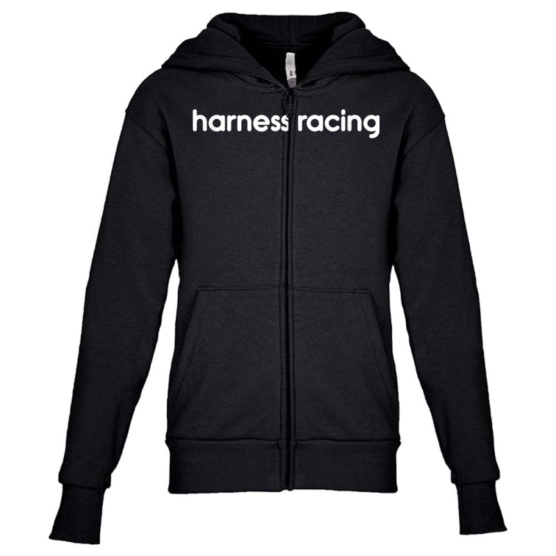 Text Only Harness Racing T Shirt Youth Zipper Hoodie | Artistshot