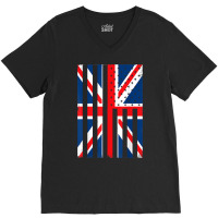 English England United Kingdom Great Britain Union Jack Flag T Shirt V-neck Tee | Artistshot