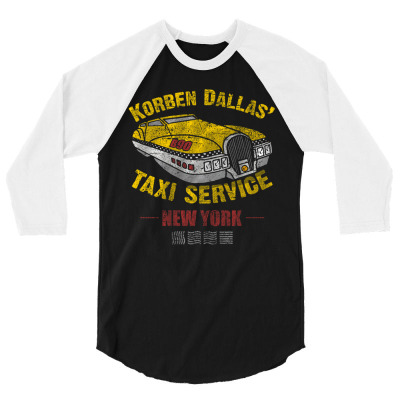 Korben Dallas' Taxi Service 3/4 Sleeve Shirt Designed By Mdk Art