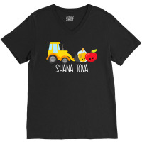 Shana Tova Trucks Loader Apple & Honey Funny Rosh Hashanah T Shirt V-neck Tee | Artistshot