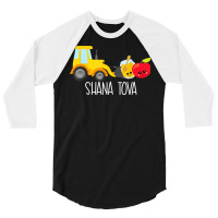 Shana Tova Trucks Loader Apple & Honey Funny Rosh Hashanah T Shirt 3/4 Sleeve Shirt | Artistshot