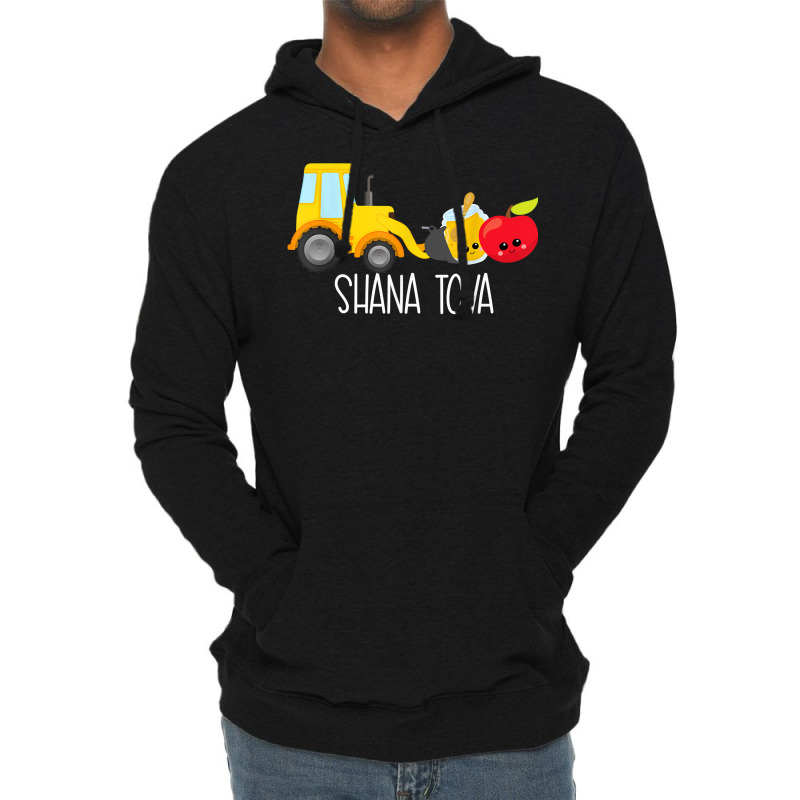 Shana Tova Trucks Loader Apple & Honey Funny Rosh Hashanah T Shirt Lightweight Hoodie | Artistshot