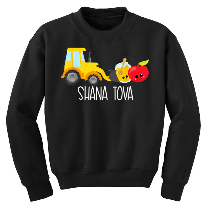 Shana Tova Trucks Loader Apple & Honey Funny Rosh Hashanah T Shirt Youth Sweatshirt | Artistshot