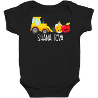 Shana Tova Trucks Loader Apple & Honey Funny Rosh Hashanah T Shirt Baby Bodysuit | Artistshot