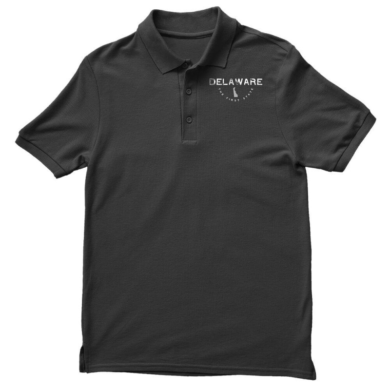 Delaware The First State Graphic Vintage Retro Long Men's Polo Shirt | Artistshot