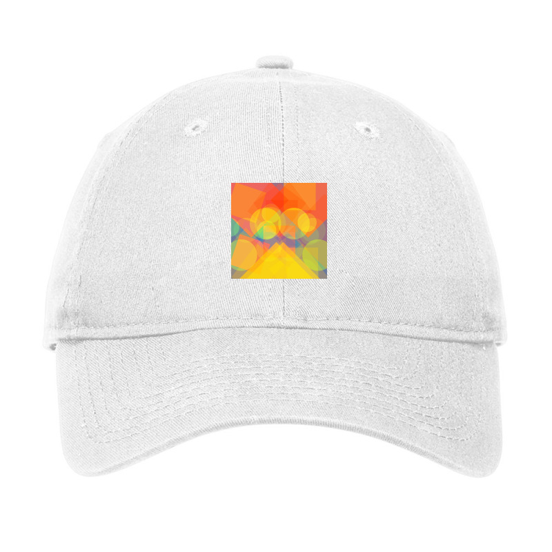 Warm Aesthetic Geometric Abstract Pattern Adjustable Cap | Artistshot