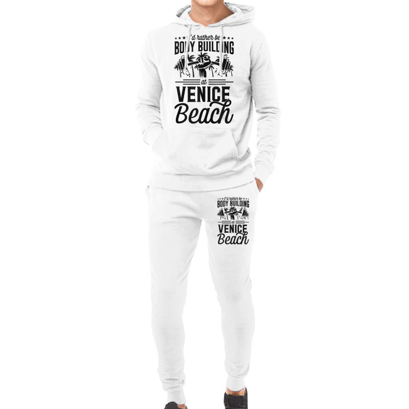 I'd Rather Be Body Building At Venice Weight Lifting Tank Top Hoodie & Jogger Set | Artistshot