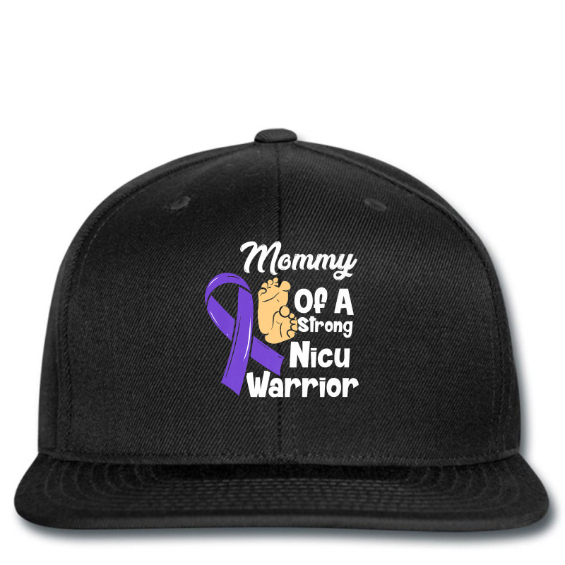 Mommy Of A Strong Nicu Warrior Baby Purple Ribbon Awareness Premium T Printed Hat | Artistshot