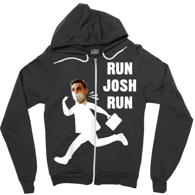 Josh Hawley Run Free Funny Josh Hawley Running Zipper Hoodie by AnaMercedesContreras | Artistshot