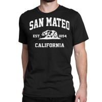 San Mateo California Ca Vintage State Athletic Style T Shirt Classic T-shirt | Artistshot