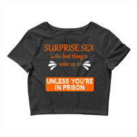 Surprise Sex Is The Best Thing To Wake To, Unless You're In Prison Crop Top | Artistshot