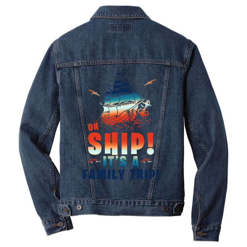 Oh Ship It's A Family Trip Marine Men Denim Jacket by autlu2024 | Artistshot