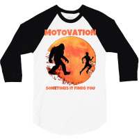 Motivation Sometimes Finds You Bigfoot Moon Silhouette Funny Tank Top 3/4 Sleeve Shirt | Artistshot