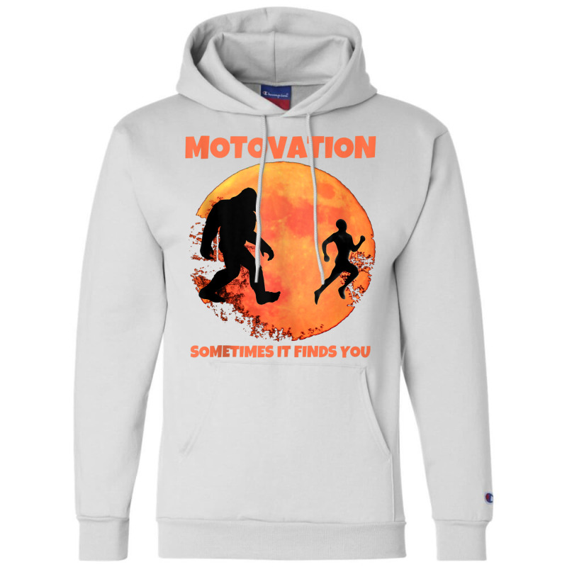 Motivation Sometimes Finds You Bigfoot Moon Silhouette Funny Tank Top Champion Hoodie | Artistshot