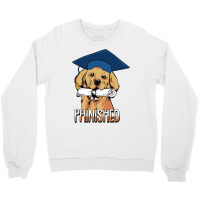 Phinished Phd Cute Golden Retriever Grad Candidate Student Sweatshirt Crewneck Sweatshirt | Artistshot