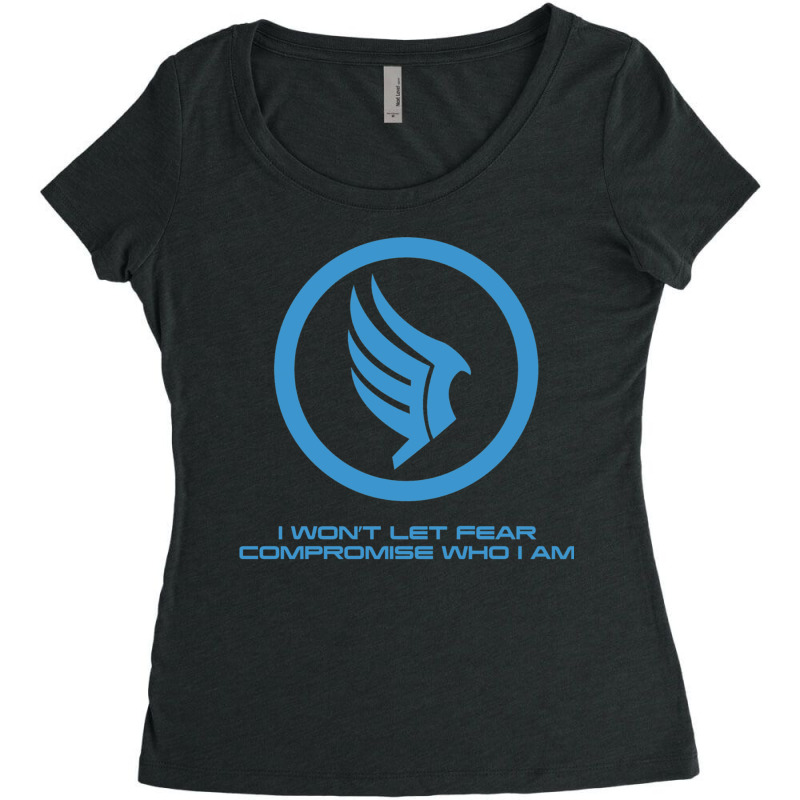 Mass Effect Commander Shepard Paragon Quote Women's Triblend Scoop T-shirt by SilviaMartinez | Artistshot