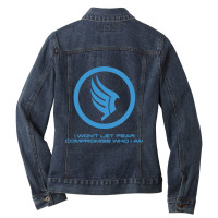 Mass Effect Commander Shepard Paragon Quote Ladies Denim Jacket | Artistshot