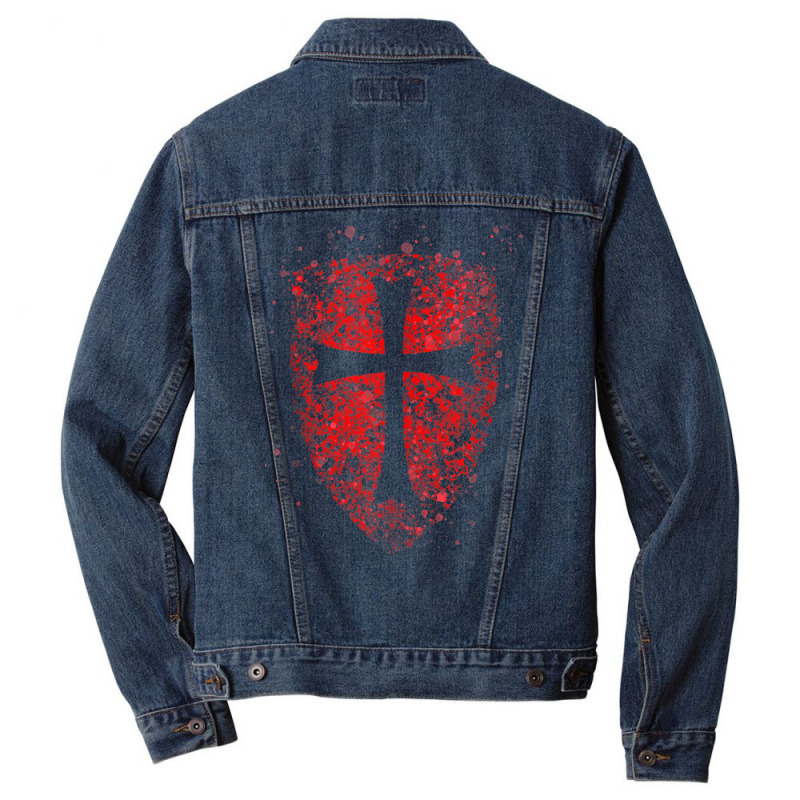 Crusader Knights Templar Crusader Distressed Cross Men Tank Top Men Denim Jacket | Artistshot