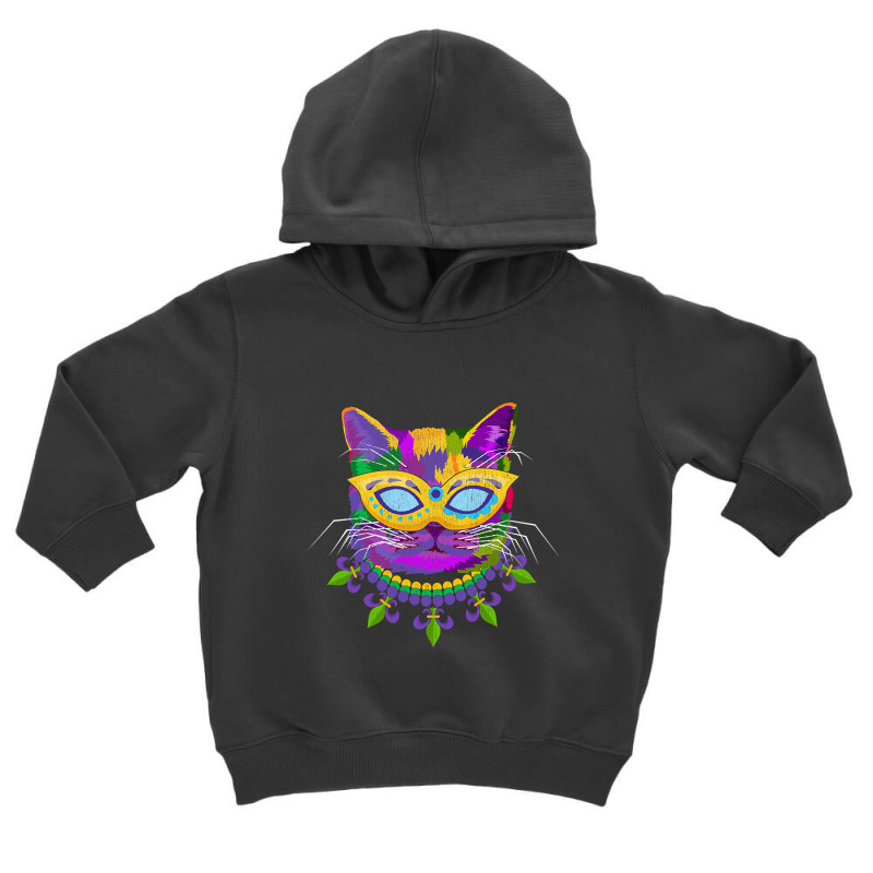 Cat Mardi Gras Toddler Hoodie | Artistshot