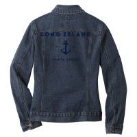 Long Island New York South Shore Est 1640 Pullover Hoodie Ladies Denim Jacket | Artistshot