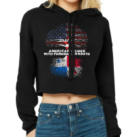 American Raised With Panamanian Roots Panama Cropped Hoodie | Artistshot