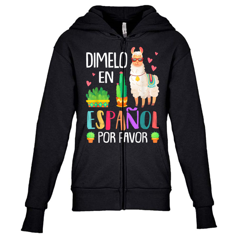 Womens En Espanol Por Favor Bilingual Spanish Teacher Gifts T Shirt Youth Zipper Hoodie by cm-arts | Artistshot