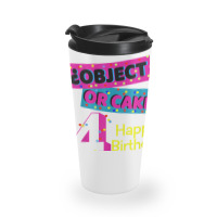 Object Or Cake Happy Birthday 4 Family Celebrate Confetti T Shirt Travel Mug | Artistshot