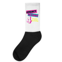 Object Or Cake Happy Birthday 4 Family Celebrate Confetti T Shirt Socks | Artistshot