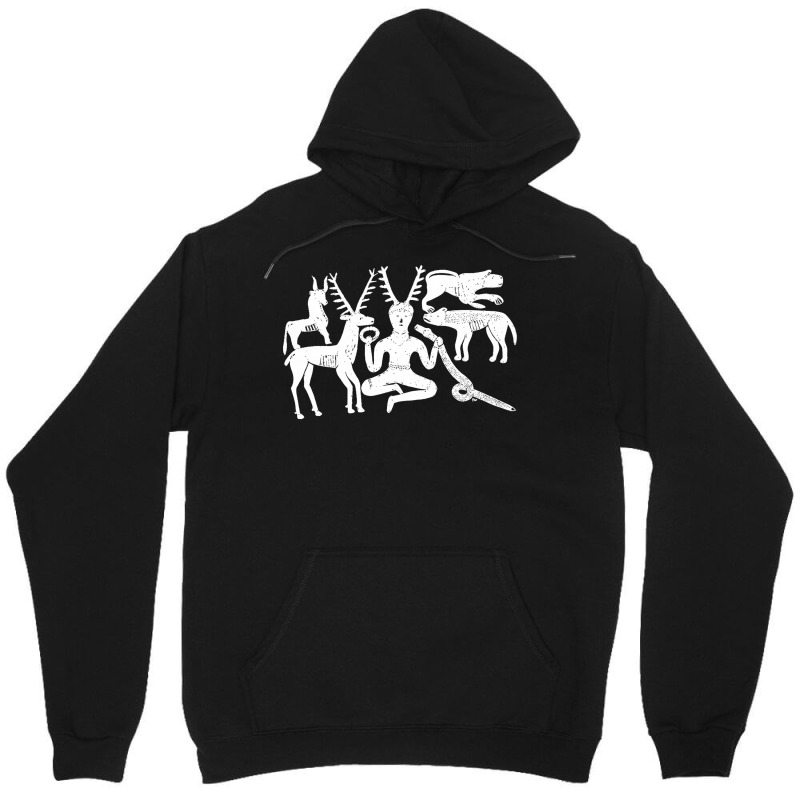 God Cernunnos And Animals From The Gundestrup Cauldron  Fitted Unisex Hoodie by saterseim | Artistshot