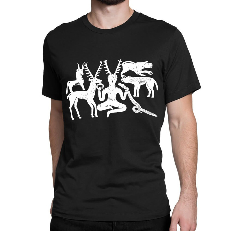 God Cernunnos And Animals From The Gundestrup Cauldron  Fitted Classic T-shirt by saterseim | Artistshot