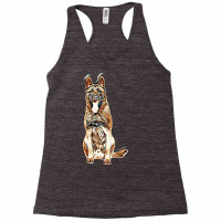 Belgian Shepherd Dog Malinois In Standing On A White Background Racerback Tank | Artistshot