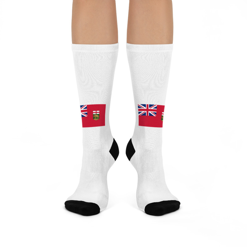 Manitoba Province Coat Of Arms Canadian Flag Winnipeg Sweatshirt Crew Socks | Artistshot