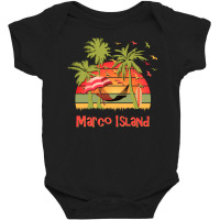 Marco Island 80s Summer Beach Palm Trees Sunset Sweatshirt Baby Bodysuit | Artistshot