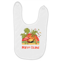 Marco Island 80s Summer Beach Palm Trees Sunset Sweatshirt Baby Bibs | Artistshot