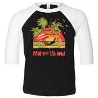 Marco Island 80s Summer Beach Palm Trees Sunset Sweatshirt Toddler 3/4 Sleeve Tee | Artistshot