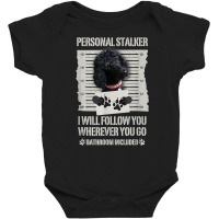 Personal Stalker Black Standard Poodle T Shirt Baby Bodysuit | Artistshot