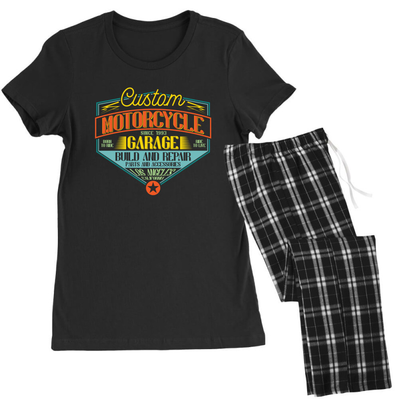 Custom Motorcycle Since 1993. Build And Repair Women's Pajamas Set by EmarDesign | Artistshot