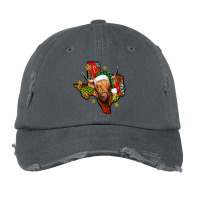 Christmas Texas Highland Cow Vintage Cap | Artistshot