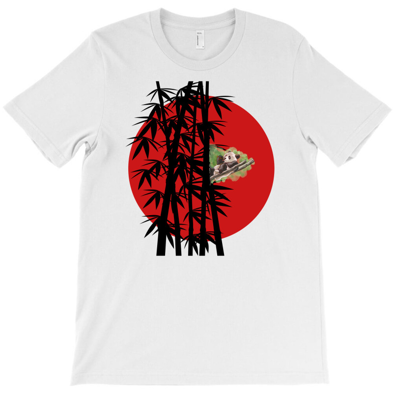 Panda In Bamboo Trees T-shirt | Artistshot