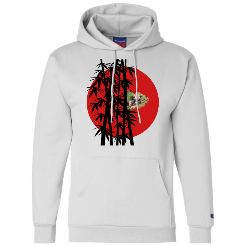 Panda In Bamboo Trees Champion Hoodie | Artistshot