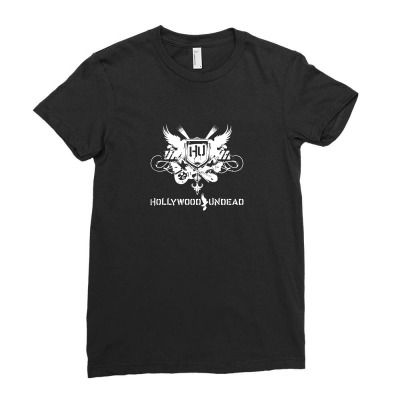 Hollywood Undead Rock Band Logo Ladies Fitted T-shirt Designed By Enjang