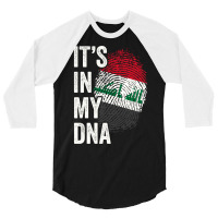 Its In My Dna Iraq Flag Iraqi Roots Pride Genetic Long Sleeve T Shirt 3/4 Sleeve Shirt | Artistshot