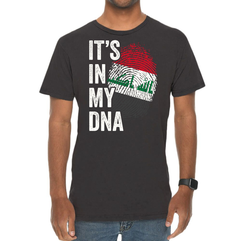 Its In My Dna Iraq Flag Iraqi Roots Pride Genetic Long Sleeve T Shirt Vintage T-Shirt by cm-arts | Artistshot